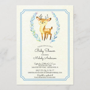 Oh Deer Boys Baby Shower Einladung