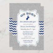 Oh Deer Buck Boy Geburtstagsparty Einladung (Vorne/Hinten)