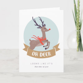 Oh Deer Christmas Card Feiertagskarte
