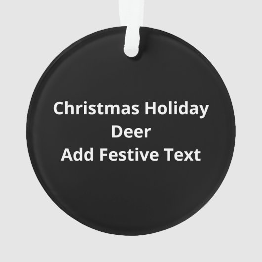 Oh Deer Christmas Celebration Holiday Design Ornament (Rückseite)
