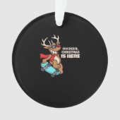 Oh Deer Christmas Celebration Holiday Design Ornament (Vorderseite)