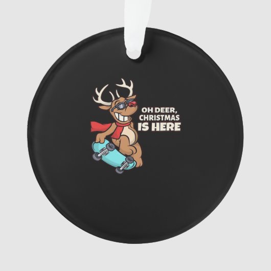 Oh Deer Christmas Celebration Holiday Design Ornament (Vorderseite)