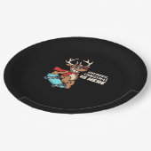 Oh Deer Christmas Celebration Holiday Design  Pappteller (Schrägansicht)