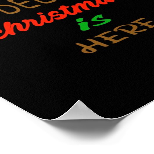 Oh Deer Christmas Celebration Holiday Design Poster (Ecke)