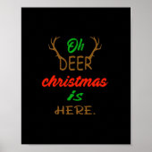 Oh Deer Christmas Celebration Holiday Design Poster (Vorne)