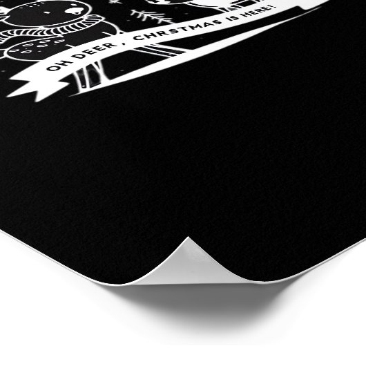 Oh Deer Christmas Celebration Holiday Style  Poster (Ecke)