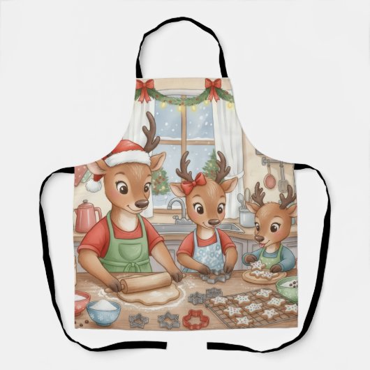 Oh Deer, Christmas Is Here! Apron Schürze (Vorderseite)