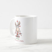 Oh Deer Christmas Is Here Funny Reindeer Kaffeetasse (Vorderseite Links)