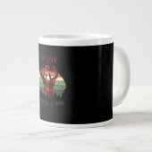 Oh Deer Christmas Is Here Joyful Aesthetic Jumbo-Tasse (Vorderseite Rechts)