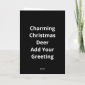Oh Deer Christmas Is Here Joyful Aesthetic Karte (Rückseite)