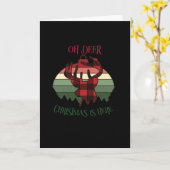Oh Deer Christmas Is Here Joyful Aesthetic Karte (Gelbe Blume)