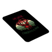 Oh Deer Christmas Is Here Joyful Aesthetic  Magnet (Rechte Seite)