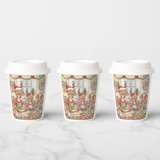 Oh Deer, Christmas Is Here! Paper Cups Pappbecher (Multi)