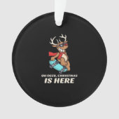 Oh Deer Christmas Is Here Skateboarding Deer Graph Ornament (Vorderseite)