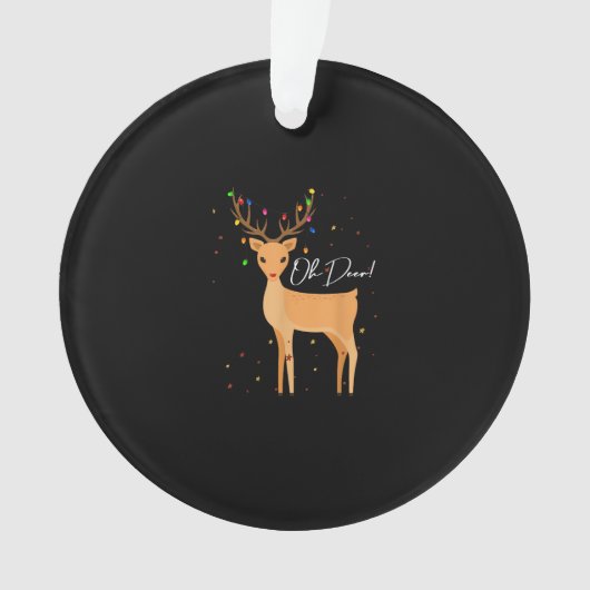 Oh Deer Christmas Light Pajama CutAcrylic Ornament (Vorderseite)