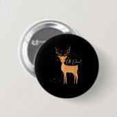 Oh Deer Christmas Light Pajama Cute Reindeer Holid Button (Vorne & Hinten)