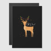 Oh Deer Christmas Light Pajama Cute Reindeer Holid Magnetkarte (Vorne/Hinten)