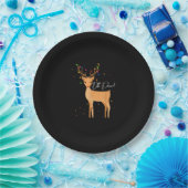 Oh Deer Christmas Light Pajama Cute Reindeer Holid Pappteller (Party)