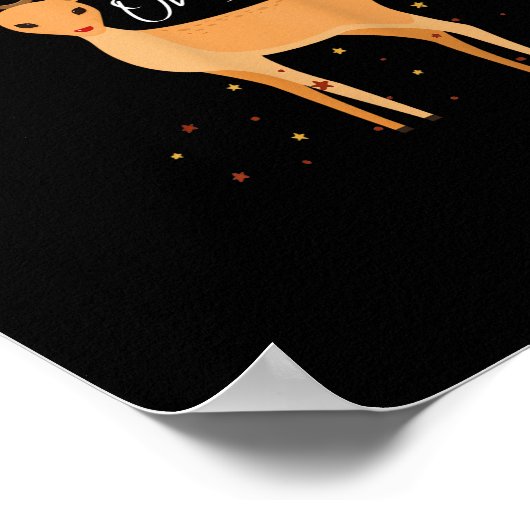 Oh Deer Christmas Light Pajama Cute Reindeer Holid Poster (Ecke)