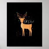 Oh Deer Christmas Light Pajama Cute Reindeer Holid Poster (Vorne)