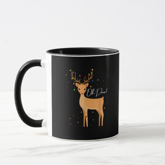 Oh Deer Christmas Light Pajama Cute Reindeer Holid Tasse (Links)