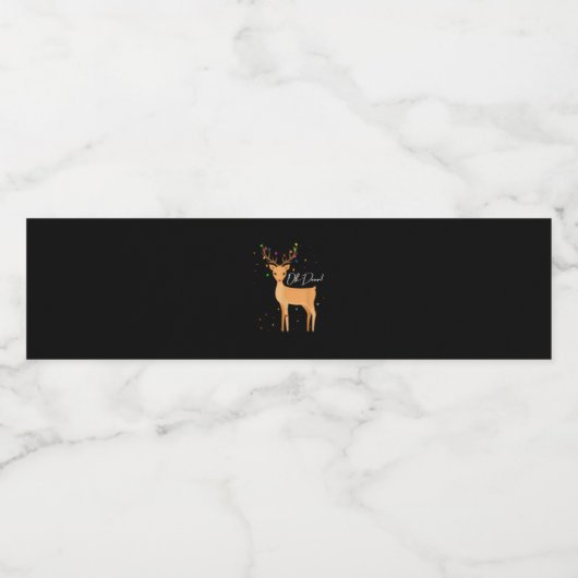 Oh Deer Christmas Light Pajama Cute Reindeer Holid Wasserflaschenetikett (Einzelnes Label)