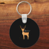 Oh Deer Christmas Light Pajama Cute ReindeKeychain Schlüsselanhänger (Vorderseite)