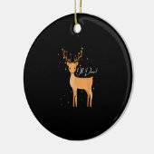 Oh Deer Christmas Light Pajama Cute ReindeOrnament Keramik Ornament (Links)