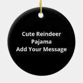 Oh Deer Christmas Light Pajama Cute ReindeOrnament Keramik Ornament (Hinten)