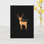 Oh Deer Christmas Light PajamaFolded Greeting Card Karte (Gelbe Blume)
