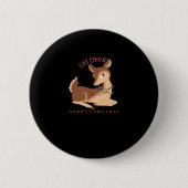 Oh Deer Christmas Modern Design  Button (Vorderseite)