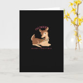 Oh Deer Christmas Modern Design Karte (Gelbe Blume)