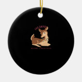 Oh Deer Christmas Modern Design Keramik Ornament (Vorne)