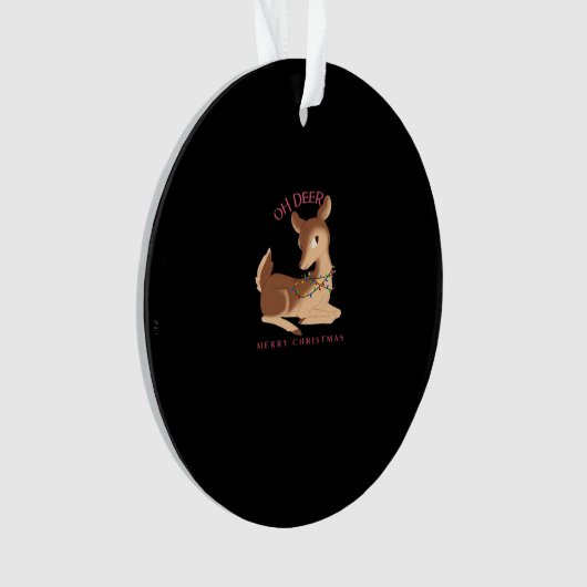 Oh Deer Christmas Modern Design Ornament (Vorderseite)