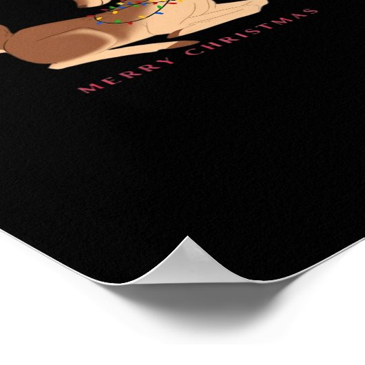 Oh Deer Christmas Modern Design Poster (Ecke)