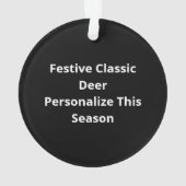 Oh Deer Christmas Too Classic HoliAcrylic Ornament (Rückseite)