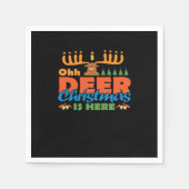 Oh Deer Christmas Too Classic Holiday Style Serviette (Vorderseite)