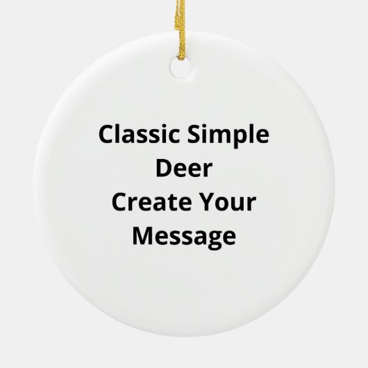 Oh Deer Classic Simple Design Keramik Ornament (Hinten)