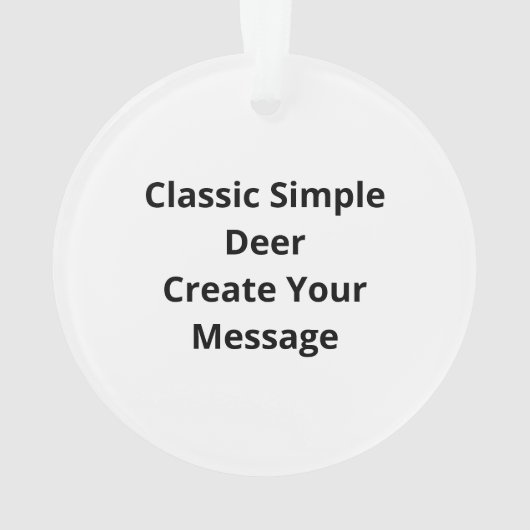 Oh Deer Classic Simple Design Ornament (Rückseite)