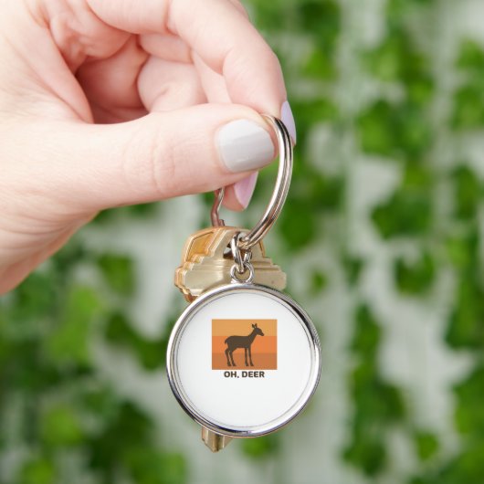 Oh Deer Classic Simple Design Schlüsselanhänger (Hand)