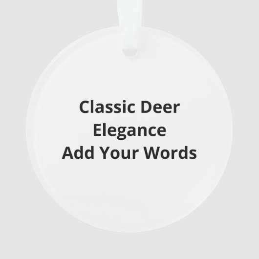 Oh Deer Classic Style Ornament (Rückseite)