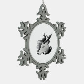 Oh Deer Classic Style Schneeflocken Zinn-Ornament (Links)