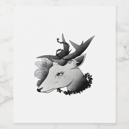 Oh Deer Classic Style  Weinetikett (Einzelnes Label)