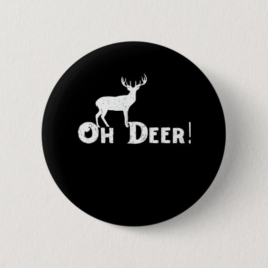 Oh Deer Clean Graphic Style Button (Vorderseite)