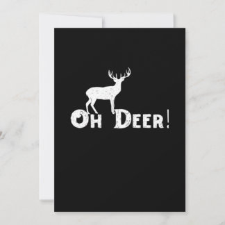 Oh Deer Clean Graphic Style Feiertagskarte