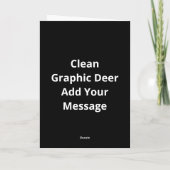 Oh Deer Clean Graphic Style Karte (Rückseite)