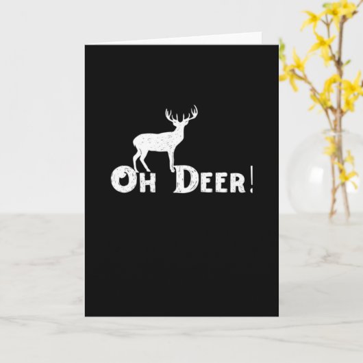 Oh Deer Clean Graphic Style Karte (Gelbe Blume)