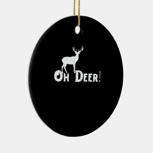 Oh Deer Clean Graphic Style Keramik Ornament (Rechts)