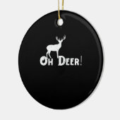 Oh Deer Clean Graphic Style Keramik Ornament (Links)