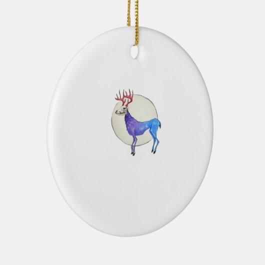 Oh Deer Clean Graphic Style Keramik Ornament (Rechts)